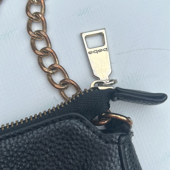 BEBE black Women’s Crossbody Bag Purse with chain - Picture 2 of 11